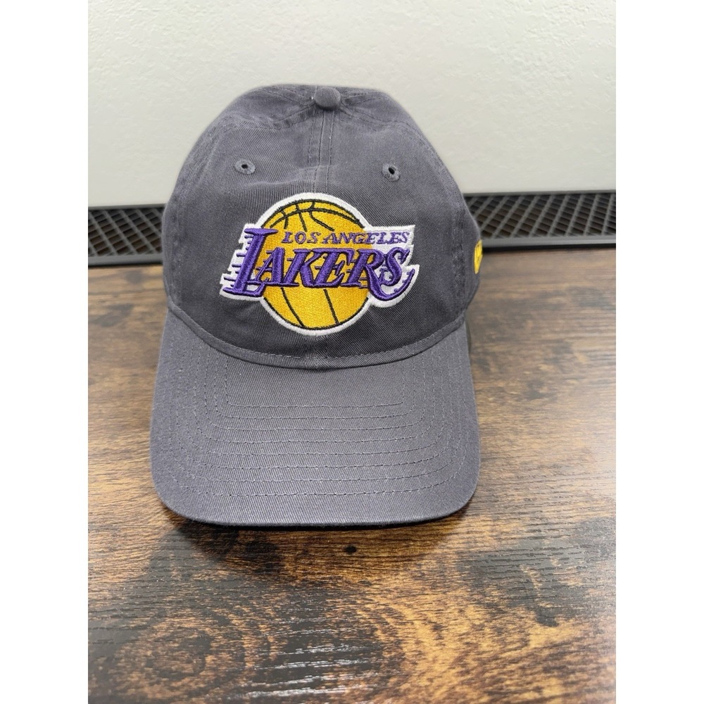 Los Angeles Lakers New Era 9TWENTY Gray Adjustable Dad Hat‎ NBA Strapback Cap